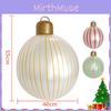 Inflatable Christmas Balls With Stripe Design And Pearl Shine For Seasonal Festivity