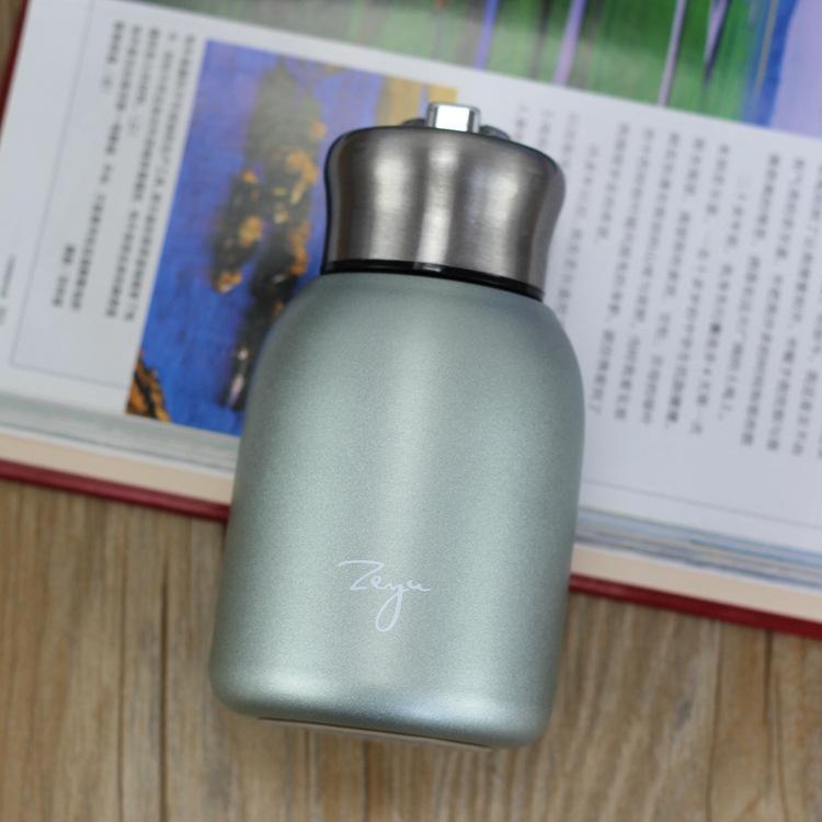 Portable Mini Water Bottle Stainless Steel 300ML Coffee Mugs for Sport Camping Belly Shape Thermos Vacuum Cup Thermal Drinkware