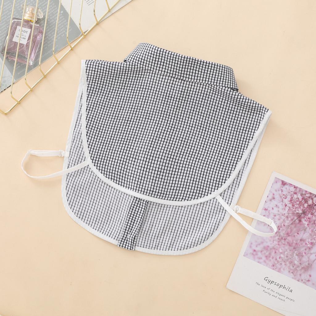 Perfect Match Autumn-Winter Plaid Fake Collars With White Trim—Decorative, Versatile For Women'S Sweaters.