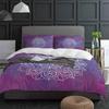 Purple Watercolor Mandala Duvet Cover Bed Bedding Set Home Textile Quilt Cover Pillowcases Bedroom Double Bedding Set No Sheet