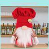 Festive Plush Character With Knitted Chef Hat For Christmas Celebration Decor