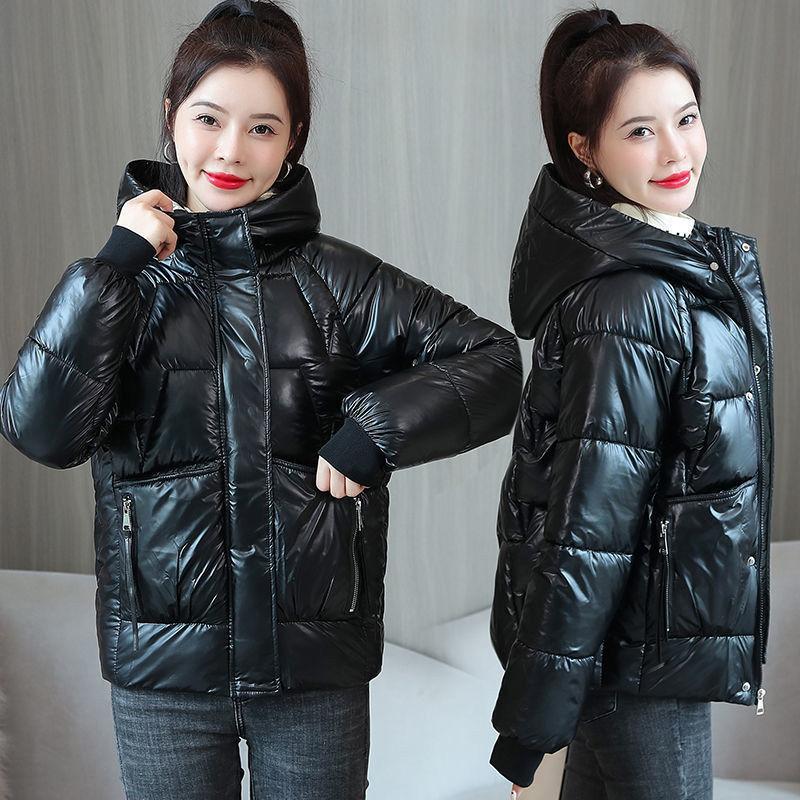 

Женская мода на хлопчатобумажную подкладку осенью и зимой, новая глянцевая несмываемая утолщенная студенческая корейская версия, свободная хлопчатобумажная подкладка M [Below 52.5kg]