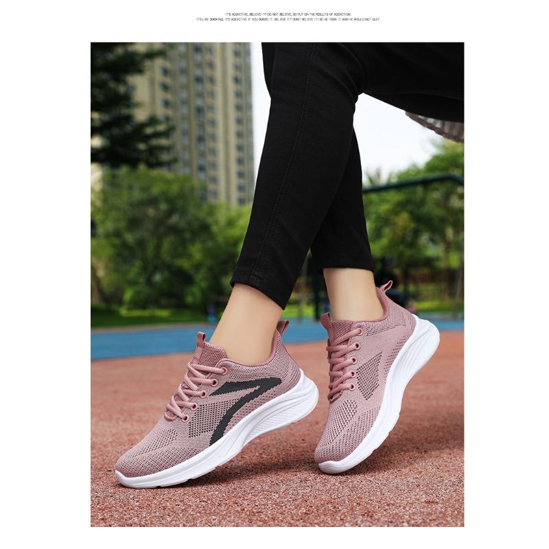 Women's Breathable Knit Casual Running Shoes, Soft-Soled Comfortable Senior Leisure Footwear.