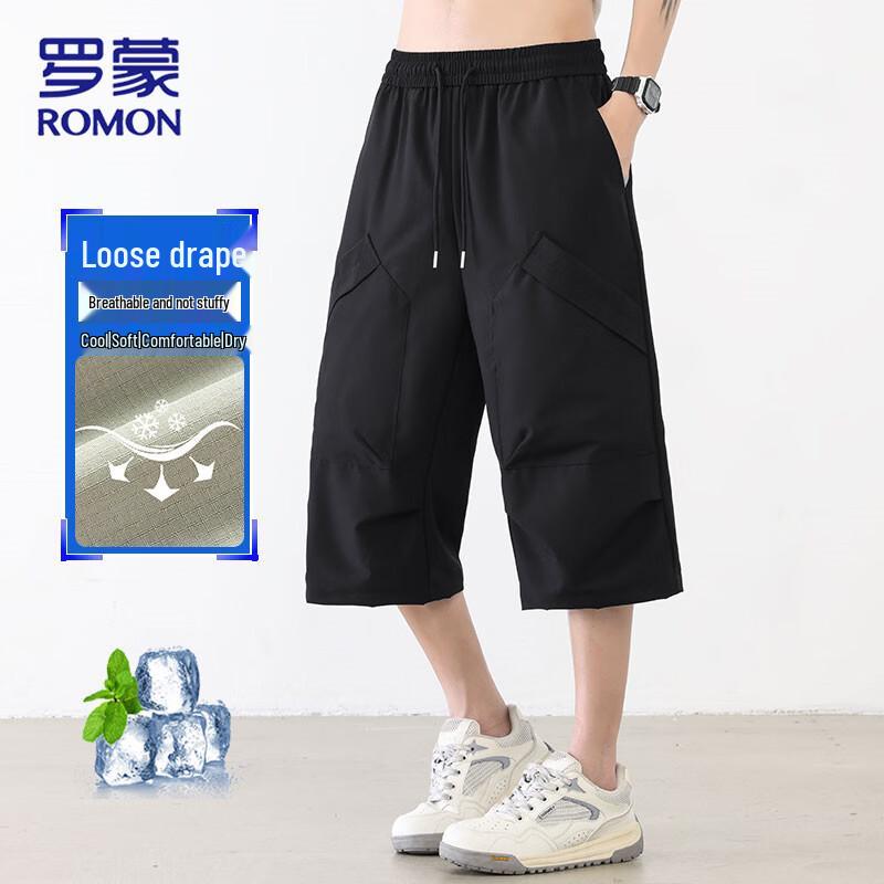 ROMON Men s Summer Cropped Cargo Pants 3XL