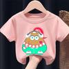 My Pet Alien Pou Kids Summer T-Shirt Cartoon Round Neck Infant Tracksuit Tees Clothing for Boys And Girls