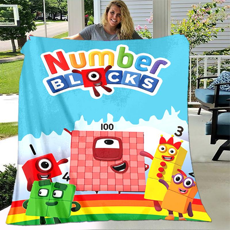 1pz Coperta Stampa Numberblocks, Coperta Leggera per Divano, Letto - Morbida e Calda, Regalo per Tutte le Stagioni come Natale, Halloween