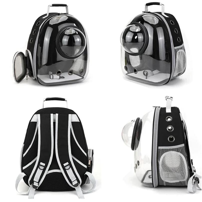 Haustier-Katzen-Tragetasche, Weltraum-Haustier-Rucksäcke, atmungsaktiv, tragbar, transparent, Rucksack, Transporttasche für Welpen, Hunde, Weltraumkapsel-Taschen