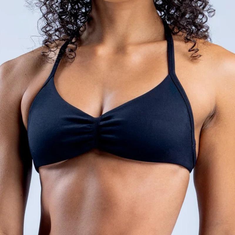 New DFYNE flat for seamless high elastic nylon neck bra fitness sports vest beautiful back