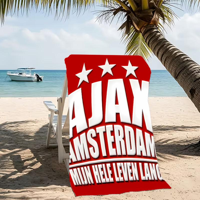 Beach Towel with AFC Ajax Pattern - soft,absorbent,machine washable Lightweight&Modern,swimming,Travel Essentials