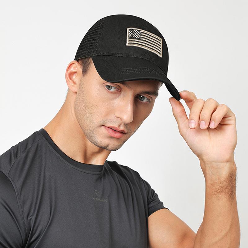 Pălărie de Soare de Vară pentru Bărbați, din Plasă Respirabilă, Camuflaj de Exterior, Șapcă de Baseball Brodată