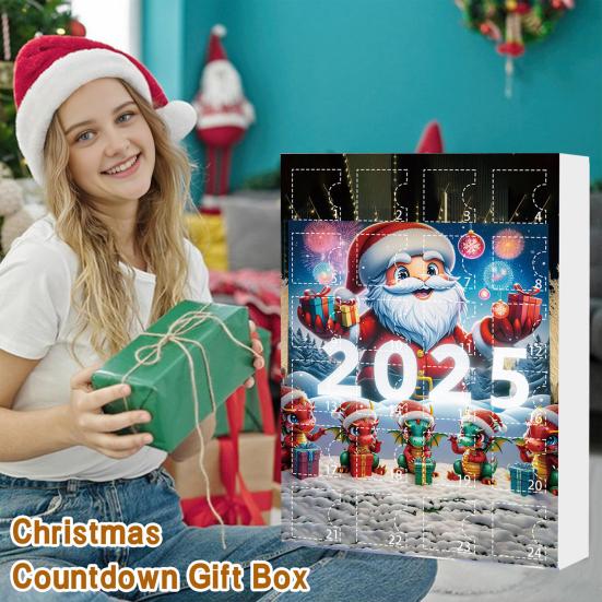 Christmas Dragon Advent Calendar 2025 24 Pcs Acrylic Dragon Pendant Countdown Calendar Holiday Gifts for Kids Adults