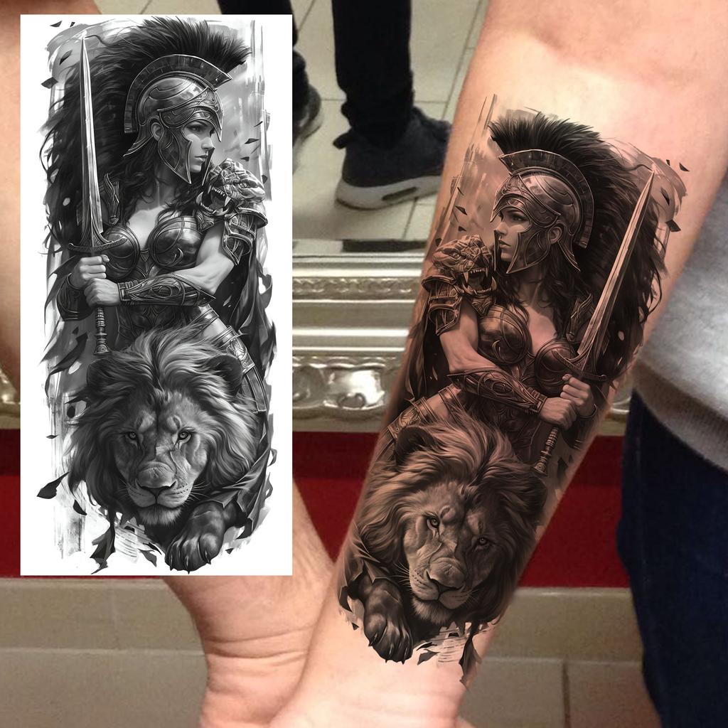 1 Sheet Fashion Dragon Temporary Tattoos For Men Adults Women Forearm Arm Leg Waist Tattoo Sleeve Sticker Disposable Decoration