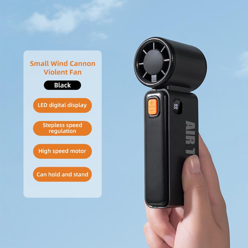 2026 New Style Violent Small Wind Cannon Handheld Fan, LED High-definition Digital Display, Summer Fashion Portable Handheld Fan