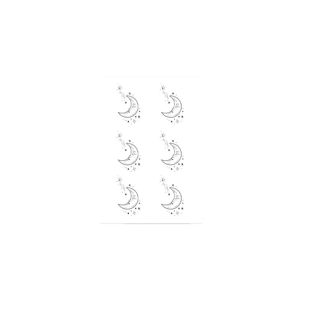 High-End Small Fresh Simple Personality Beautiful Stars Moon Hand Tattoo Sticker