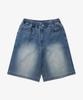 Washed Sweat Bermuda Pants Blue