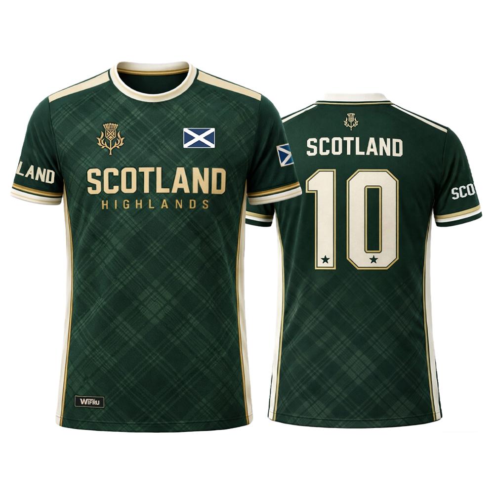 New Scotland Flag Graphic T-Shirts Men's And Women's Breathable Quick-Drying Soccer Jersey Summer Outdoor Sports Casual Tops