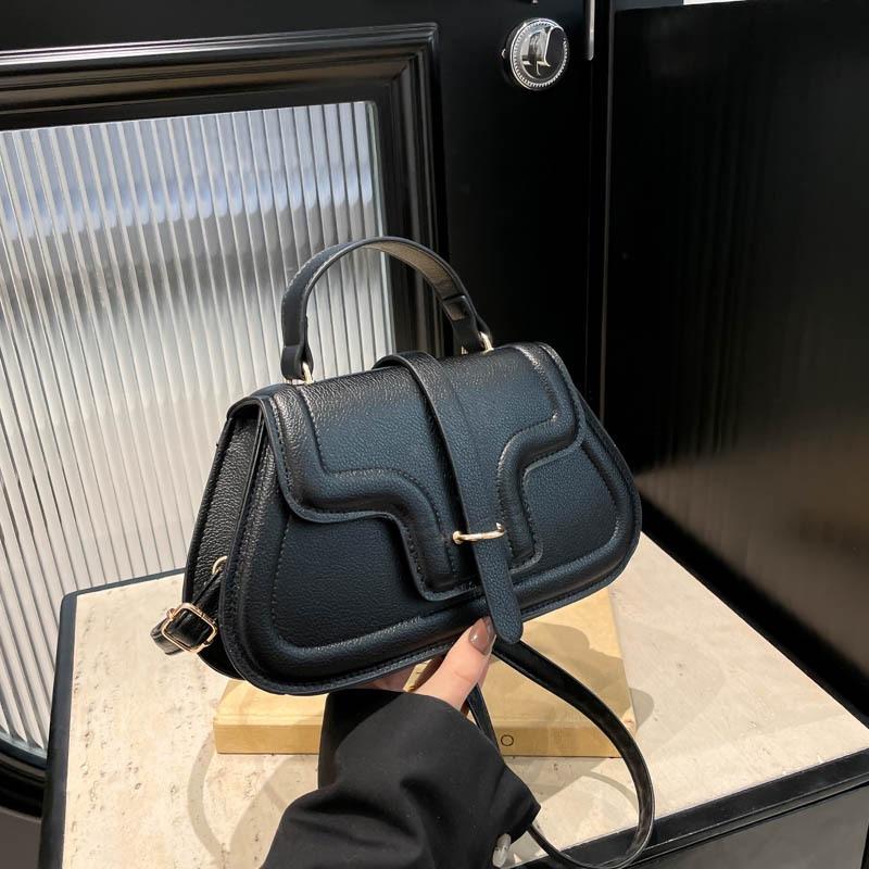 Belt decoration summer new fashion trend fashion simple casual trend crossbody shoulder handbag bag чёрный