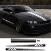 Autotür Seiten Motorhauben Aufkleber Lange Rennstreifen Sport Style Vinyl Folie Abziehbilder Auto Dekoration Zubehör Passend für Alle Modelle