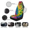5-Seat Car Seat Covers Set Abstract Art Digital Print Waterproof Fabric Airbag Compatible Front Rear Seat Protectors Universal Fit