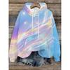 Womens Oversized Hooded Sweatshirt With Cartoon Animal Print Casual Streetwear Top Fall 2025