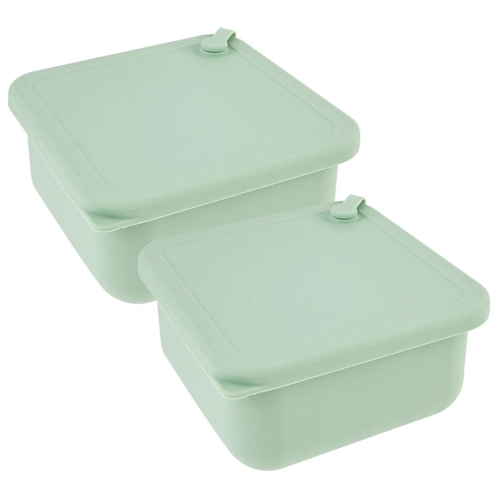 2Pcs Pizza Dough Proofing Box Baking Tool Food Box Heat Resistant Silicone Dough Boxes Fermentation Box for Fridge Bakery Making