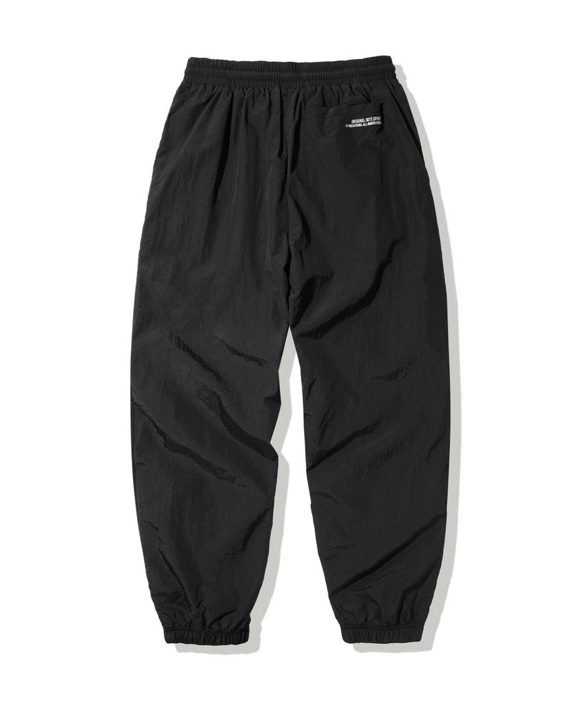 1993STUDIO Symbol Logo Curve Color Block Nylon Pants_Black