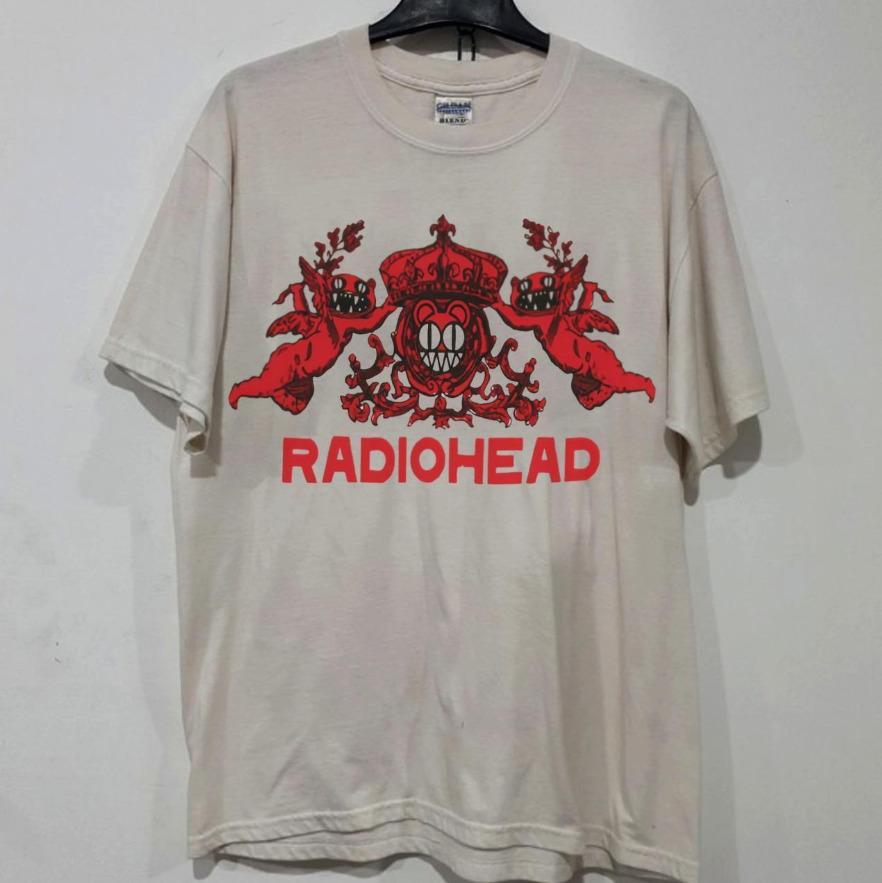 Summer Men Hot Selling Vintage Radiohead TShirt The Bend Album Band Copy Pattern Men's Print Rock Hip Hop Artist Street Life Top