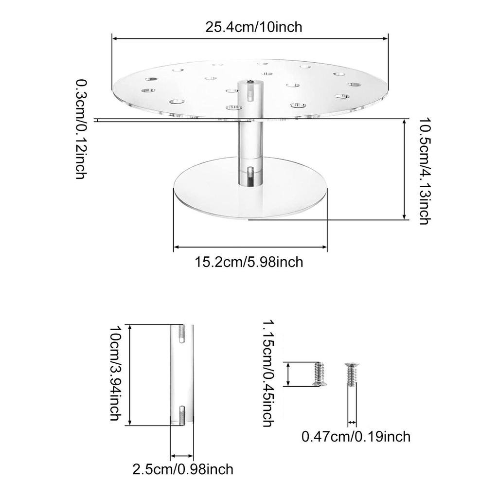 Kuchenständer Ausstellungsständer 16 Löcher Acryl-Organizer Eiswaffelhalter Desserthalter für Küche Fotografie Requisite Zuhause