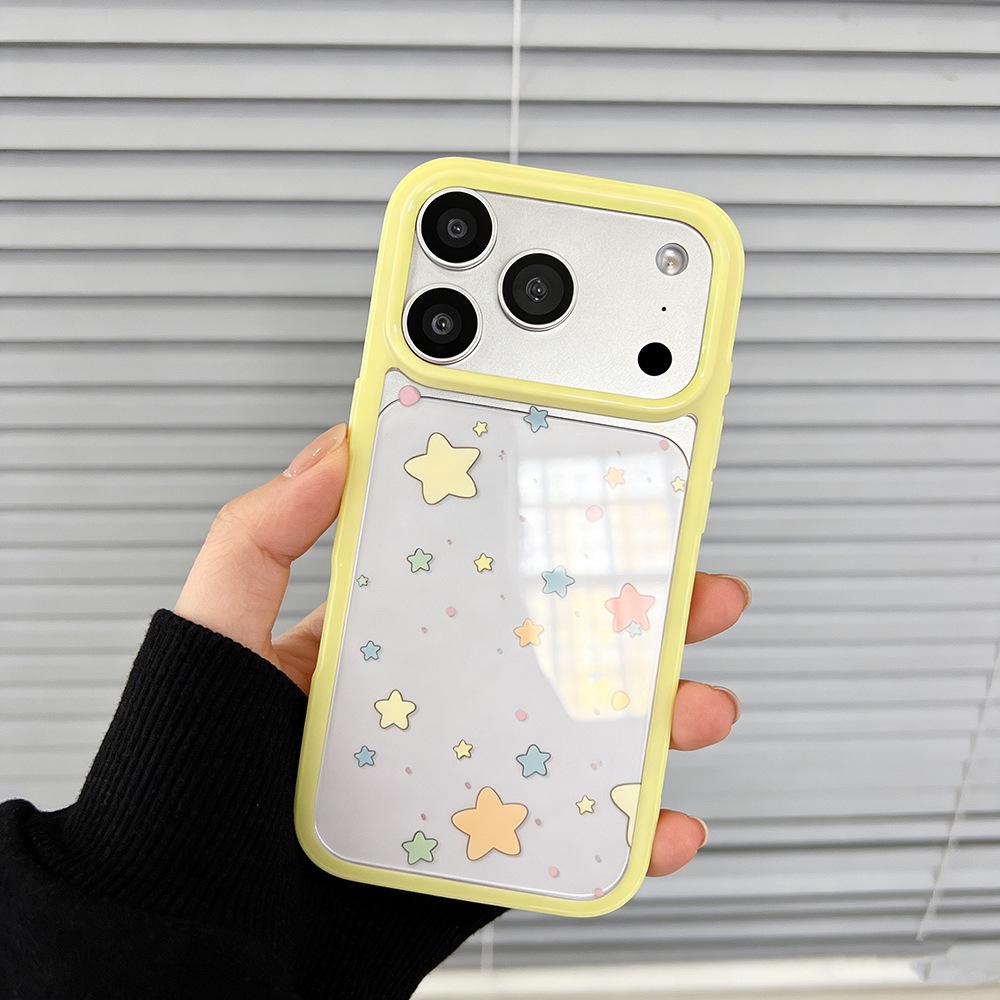 

Colorful Stars Protective Phone Case for iPhone 14-17 Pro Max - Transparent and Cute Apple 17 Pro