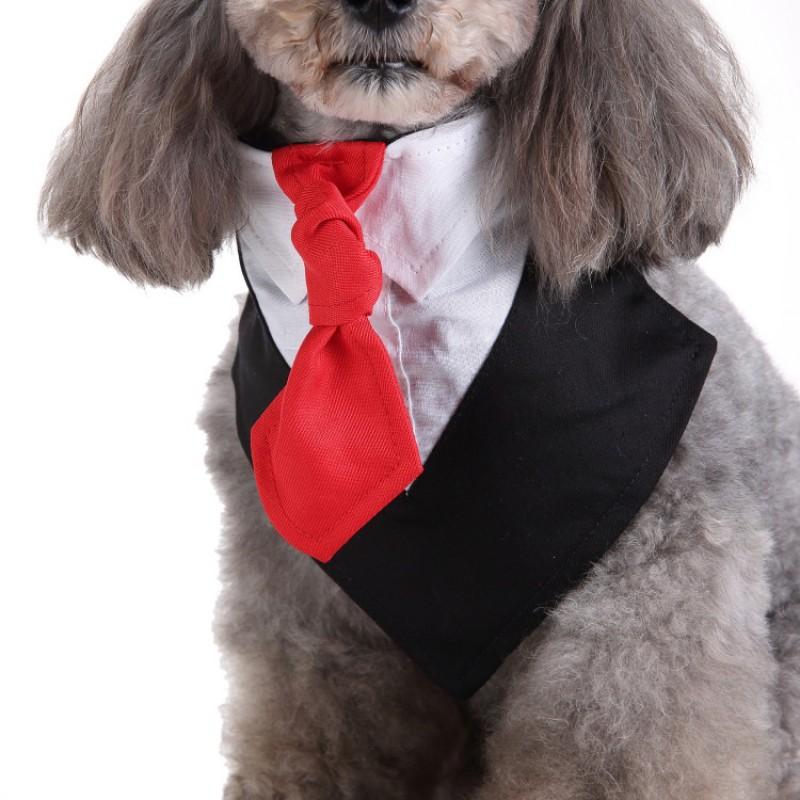 Pet Cat Dog Formal Bow Tie Suit Clothes Cute Wedding Outfit