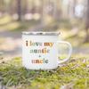 I Love My Aunt Flower Printed Mug Coffee Cups Drinks Milk Handle Cup Enamel Camping Mugs Christmas Birthday Gift for Aunties