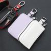 Multifunctional PU Leather Key Holder Bag Zipper Closure Compact Design Key Wallet Keychain Waist Hanging Keychain Cover Unisex