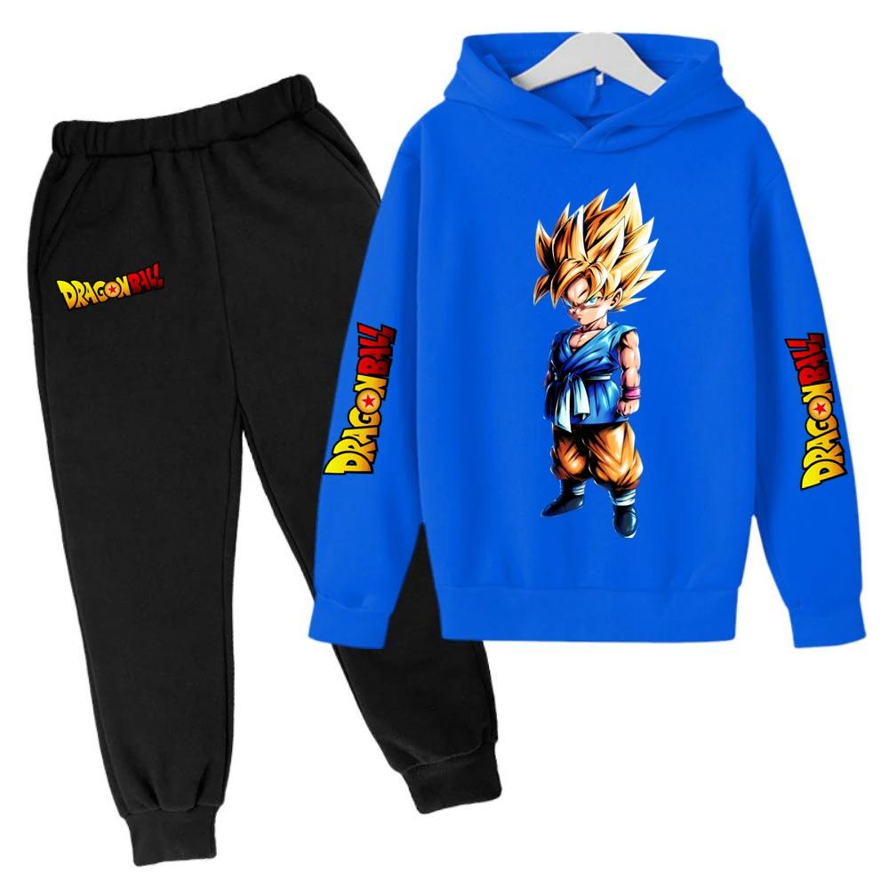 Goku Street Costume Fashion Girl Boy Clothing Anime Dragon Ball Z Winter Kid Sets 2025 Kawaii Hot Sizes