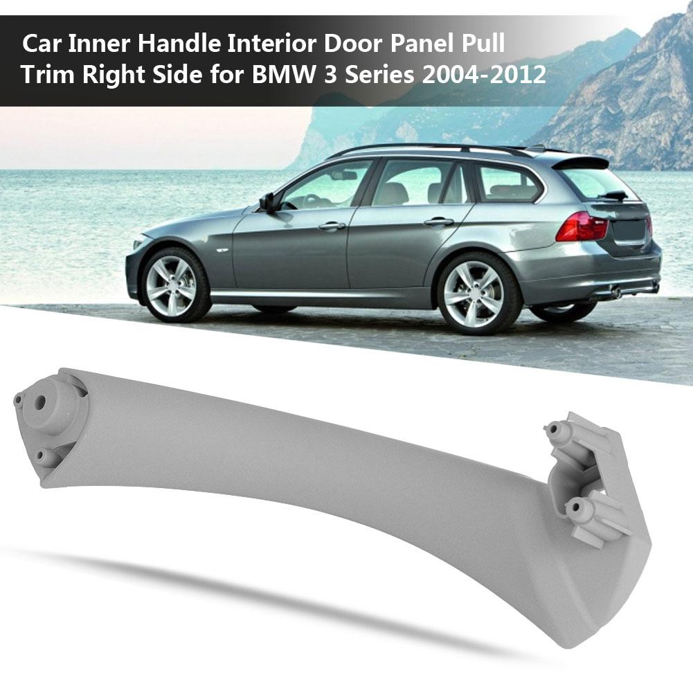 Car Inner Handle Interior Door Panel Pull Trim Right Side for BMW 3 Series 2004 2012 Gray