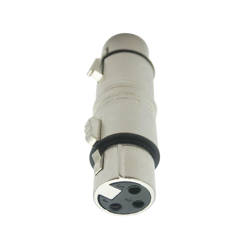 1Pcs Mic Barrel Extension Converter Xlr Female To Female 3Pin Connector For Microphone Stereo Mixer Xlr Female To Female Adapter