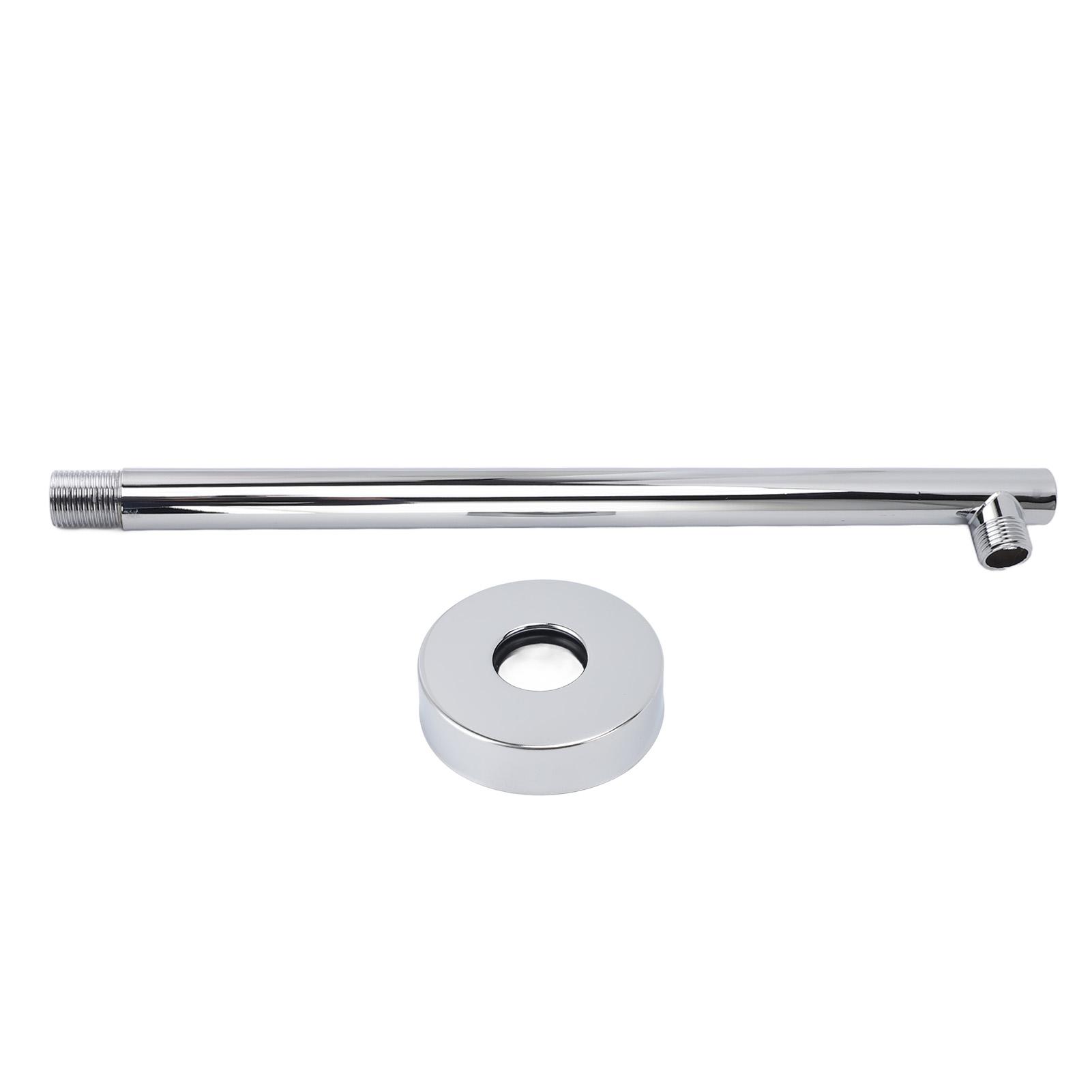 

Shower Arm with Flange Mount Stainless Steel Tube Pipe 35cm Bathroom Accessories