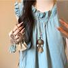 Bohemian Style Tassel Pendant Necklaces Women Long Spiral Beaded Braided Necklaces Ethnic Vintage Casual Vacation Jewelry Gifts