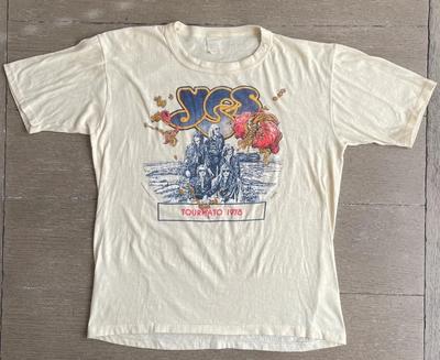 Maglietta Unisex Bianca Tour Shirt 1978 Yes Band Tormato S-234XL E823