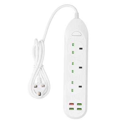 3000W Multifunktionale Steckdosenleiste mit USB-Schnittstellen Verlängerungssteckdosenleiste