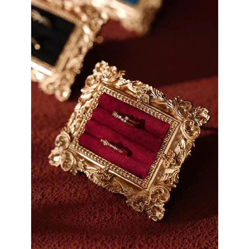 Vintage European Jewelry Display,Vintage Palace Style Ring Tray, Photo Frame Ring Holder Tray For Earrings Necklaces
