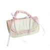 PU Leather Women's Makeup Bag Ballet Style Bowknot Cosmetic Bag Large Capacity Toiletry Ba  Girls