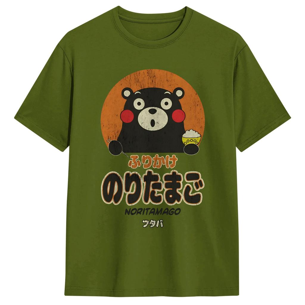 Kumamon Sprinkled Eggs Tshirt Beach Fashion T Shirts Unisex 100 Cotton Oneck Plus Size Top Tees Shortsleeved Vintage Tshirt