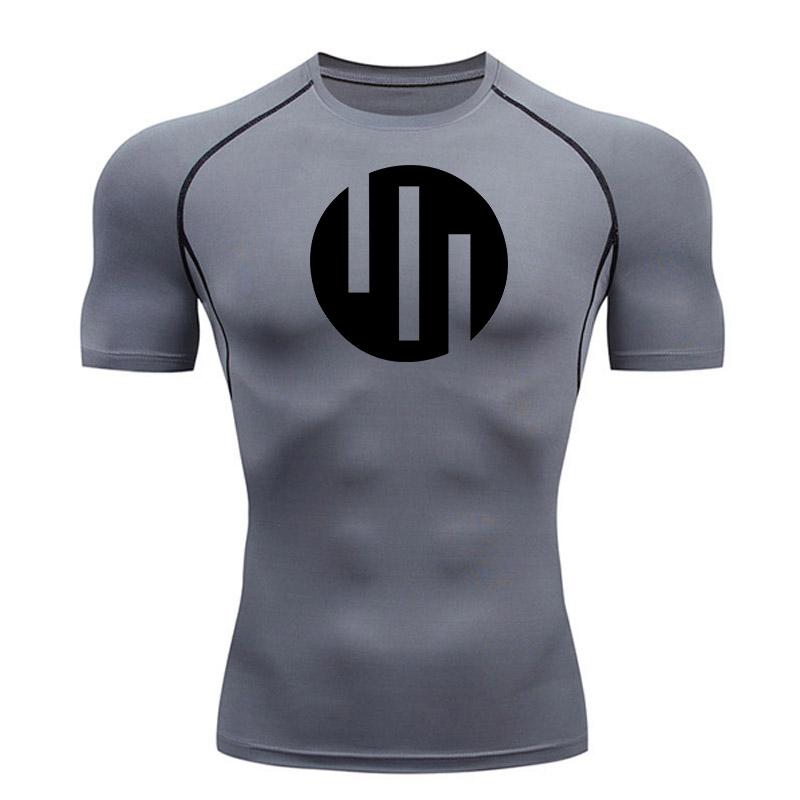 Running T-shirt Short Sleeve White Compression Shirt Men's Gym Exercise Quick Dry Sun Protection Sportswear Muscle Shirt 4XL