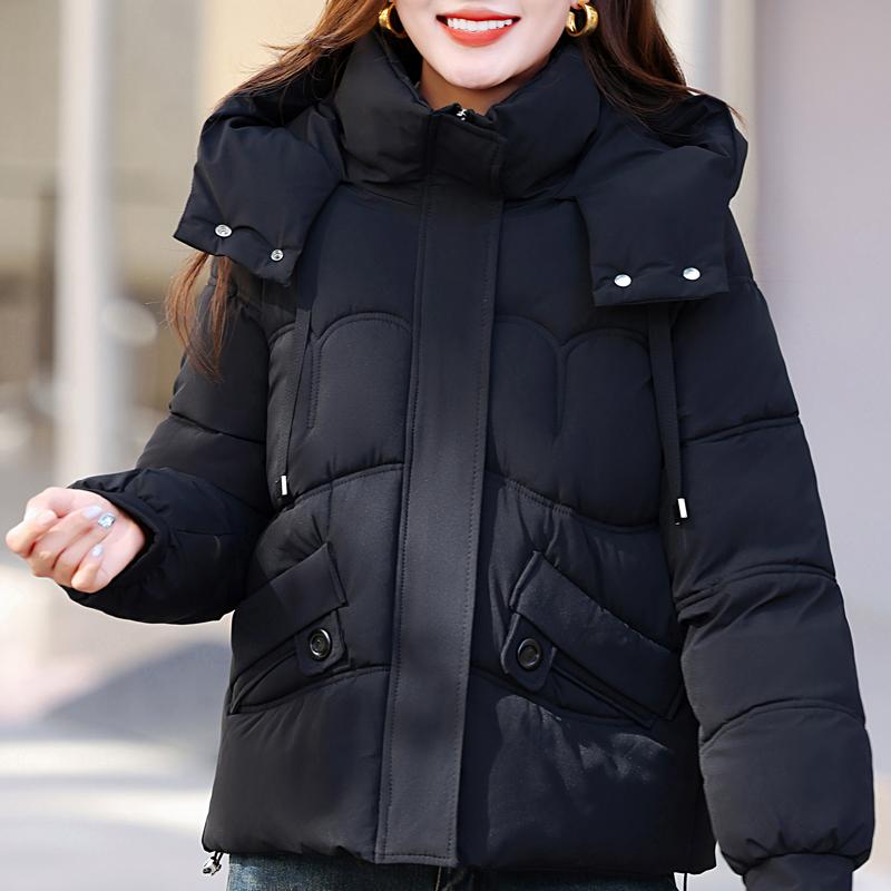 

Fashion Winter Coat Female Warm Parkas Hooded Casual Loose Thick Women s Jackets M чорний