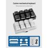 USB Custom Mechanical Mini Keyboard with 8 Programmable Macro Keys for Gaming and Shortcuts.