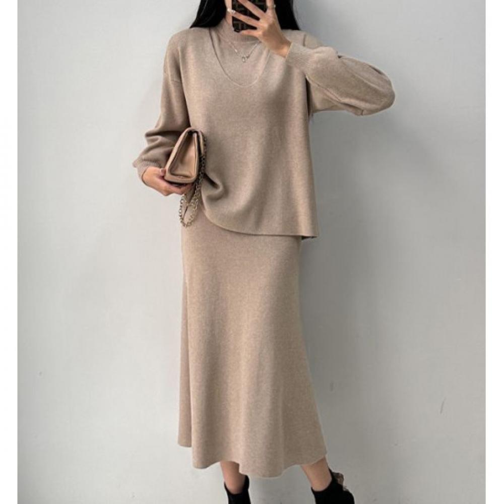 Rellawear Women Sleeveless Dress Knit Set 3 Colors Rlw240870