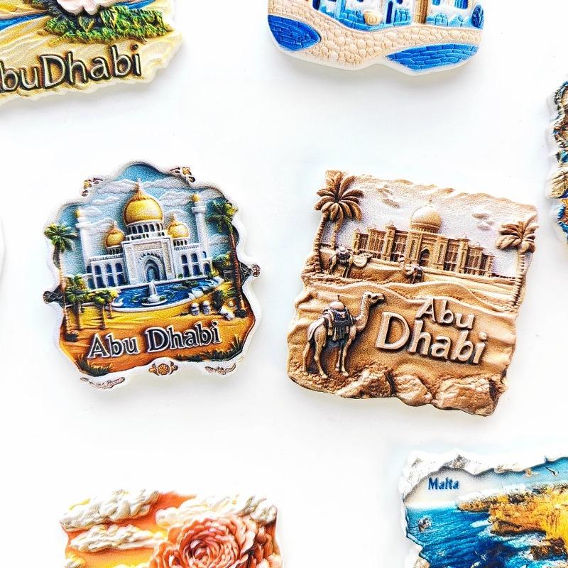 Abu Dhabi Fridge Stickers Middle East Travel Souvenirs The United Arab Emirates Fridge Magnets Home Decoration Wedding Gifts