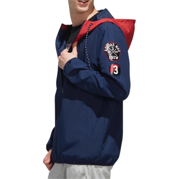 Adidas Chaqueta Casual de Manga Larga con Capucha y Cremallera Neo Sports para Hombre Chaquetas Azul Marino FK5815