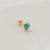 LUNNE 14k Turquoise Gemstone Piercing (14k Gold) (Bar Thickness 1mm) #PIB06