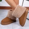 Fashion Winter Short Plush Warm Snow Boots for Women Fashion Camel Faux Fur Snow Boots Woman Non Slip Platform Booties Mujer